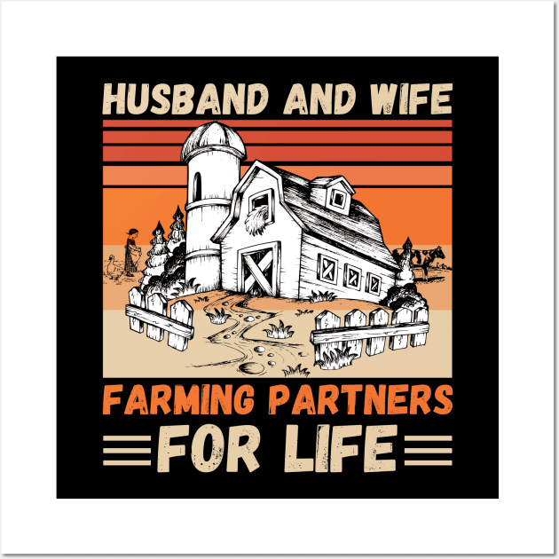 Husband And Wife Farming Partners For Life Wall Art by JustBeSatisfied